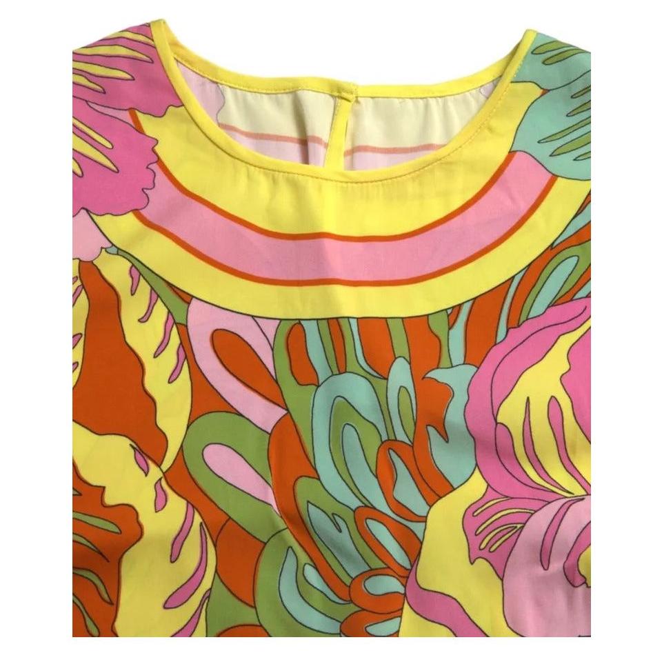 Dolce & Gabbana Multicolor Floral Silk Sleeveless Tank Top TSH84322-42