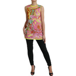 Dolce & Gabbana Multicolor Floral Silk Sleeveless Tank Top TSH84322-42