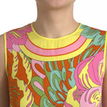Dolce & Gabbana Multicolor Floral Silk Sleeveless Tank Top TSH84322-42