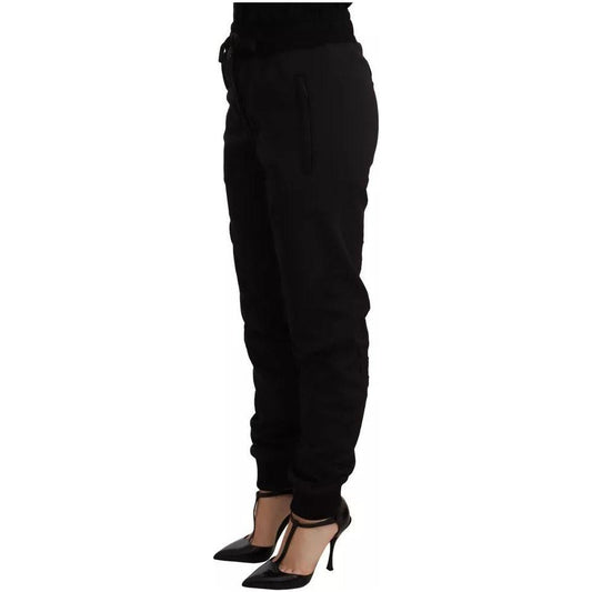 Dolce & Gabbana Black Jogger Women Polyester Pants PAN72303-36