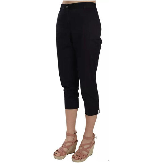 Dolce & Gabbana Black Cotton Cropped Capri Pants PAN70055-44