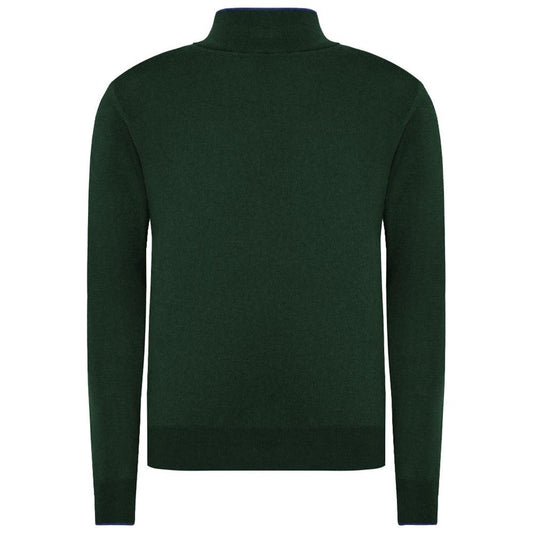 La Martina Green Wool Men Sweater LA-13106-XXL