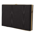Dolce & Gabbana Black Silk Gold Frame Clutch Evening Party Purse Bag VAS130700