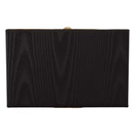 Dolce & Gabbana Black Silk Gold Frame Clutch Evening Party Purse Bag VAS130700