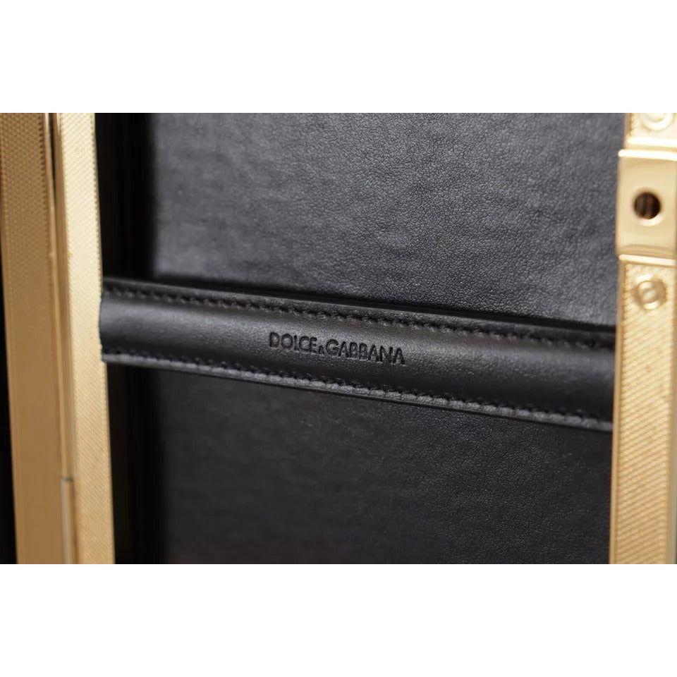 Dolce & Gabbana Black Silk Gold Frame Clutch Evening Party Purse Bag VAS130700