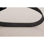 Dolce & Gabbana Black Velvet Leather Logo Waist Buckle Belt WBN245-65