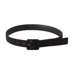 Dolce & Gabbana Black Velvet Leather Logo Waist Buckle Belt WBN245-65