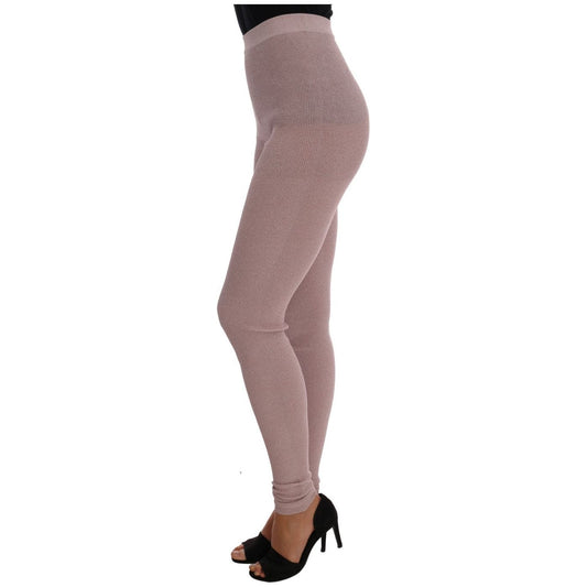 Dolce & Gabbana Pink Stretch Waist Tights Stockings SCS208-1