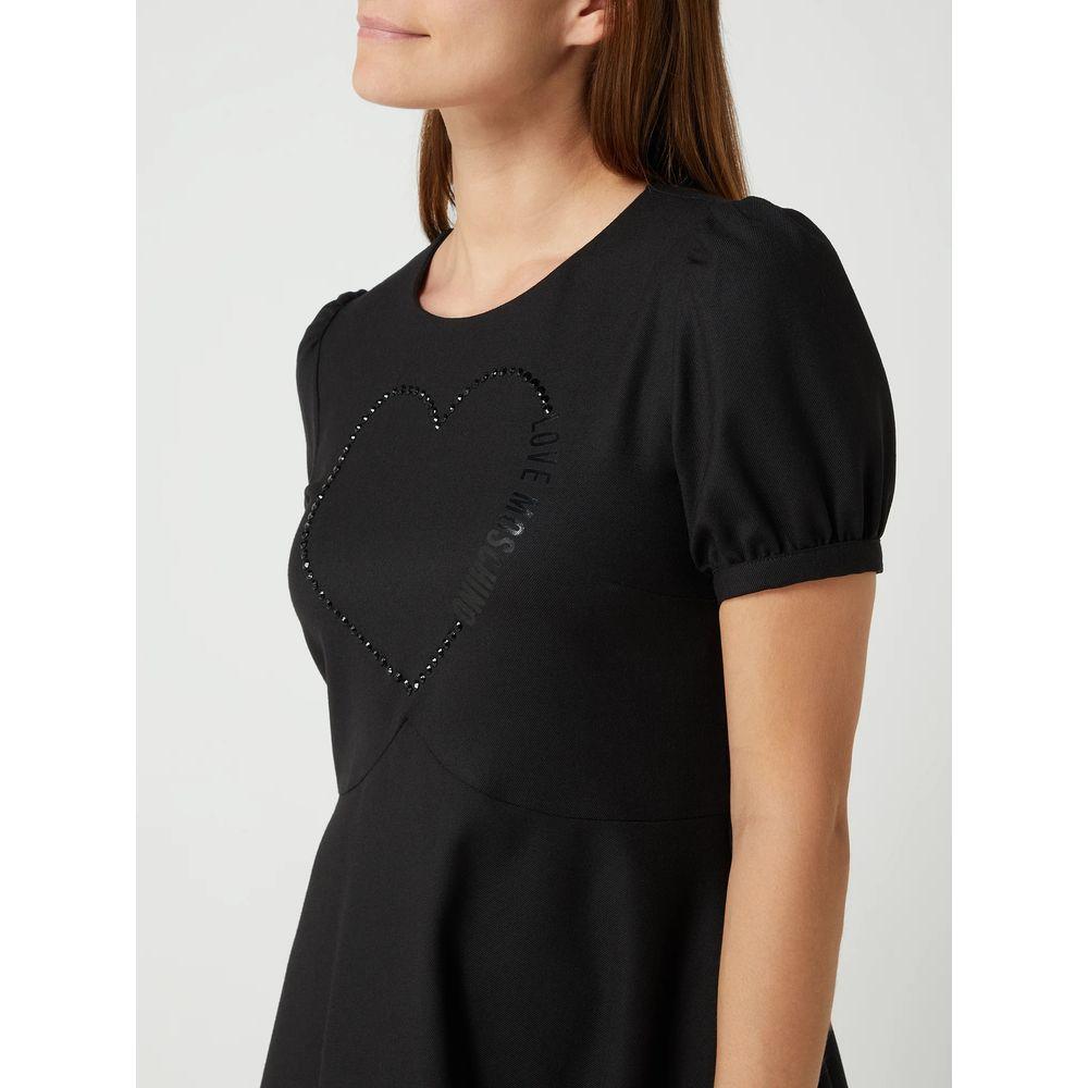 Love Moschino Black Polyester Women Dress LO-7021-IT38|XS