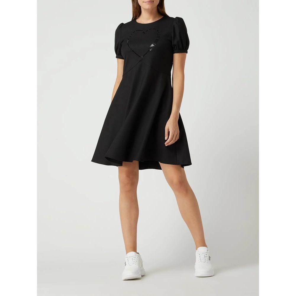 Love Moschino Black Polyester Women Dress LO-7021-IT38|XS