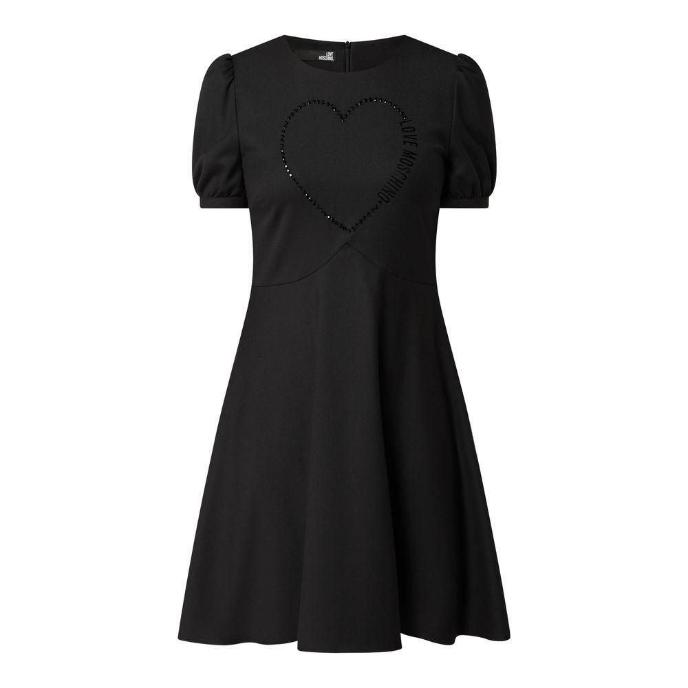 Love Moschino Black Polyester Women Dress LO-7021-IT38|XS