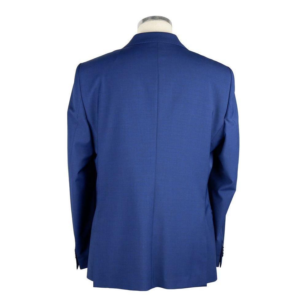 Emilio Romanelli Blue Wool Men Suit