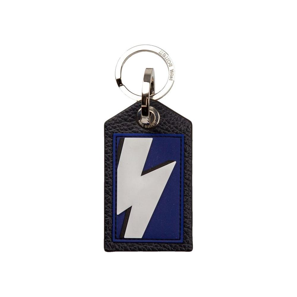 Neil Barrett Blue Leather Men Keychain NE-21071