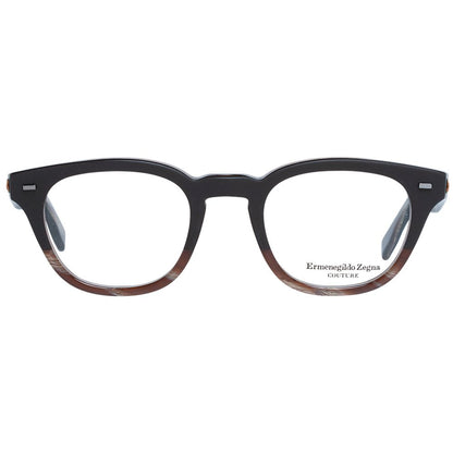 Ermenegildo Zegna Brown Men Glasses Frame