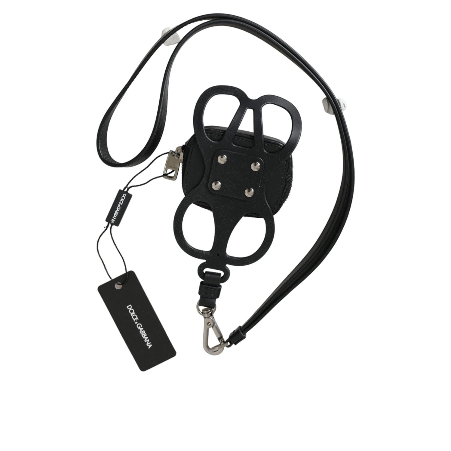 Front view with bag zipped and handles upright.