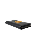 Dolce & Gabbana Black Leather Logo Patch Zip Around Continental Wallet