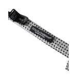 Dolce & Gabbana Gray Silk Polka Dot Adjustable Neck Men Papillon Bow Tie