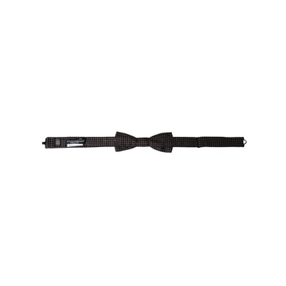 Dolce & Gabbana Brown Fantasy Silk Adjustable Neck Men Papillon Bow Tie