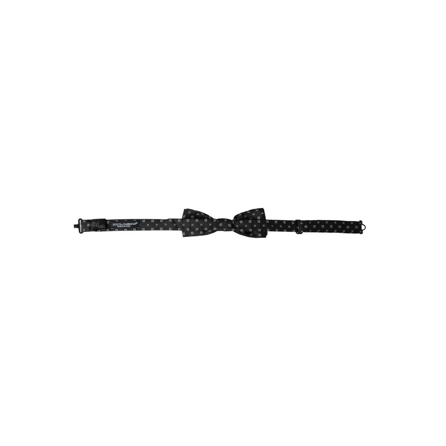 Dolce & Gabbana Black Silk Fantasy Adjustable Neck Men Papillon Bow Tie