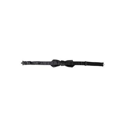 Dolce & Gabbana Black Satin Silk Adjustable Neck Men Bow Tie