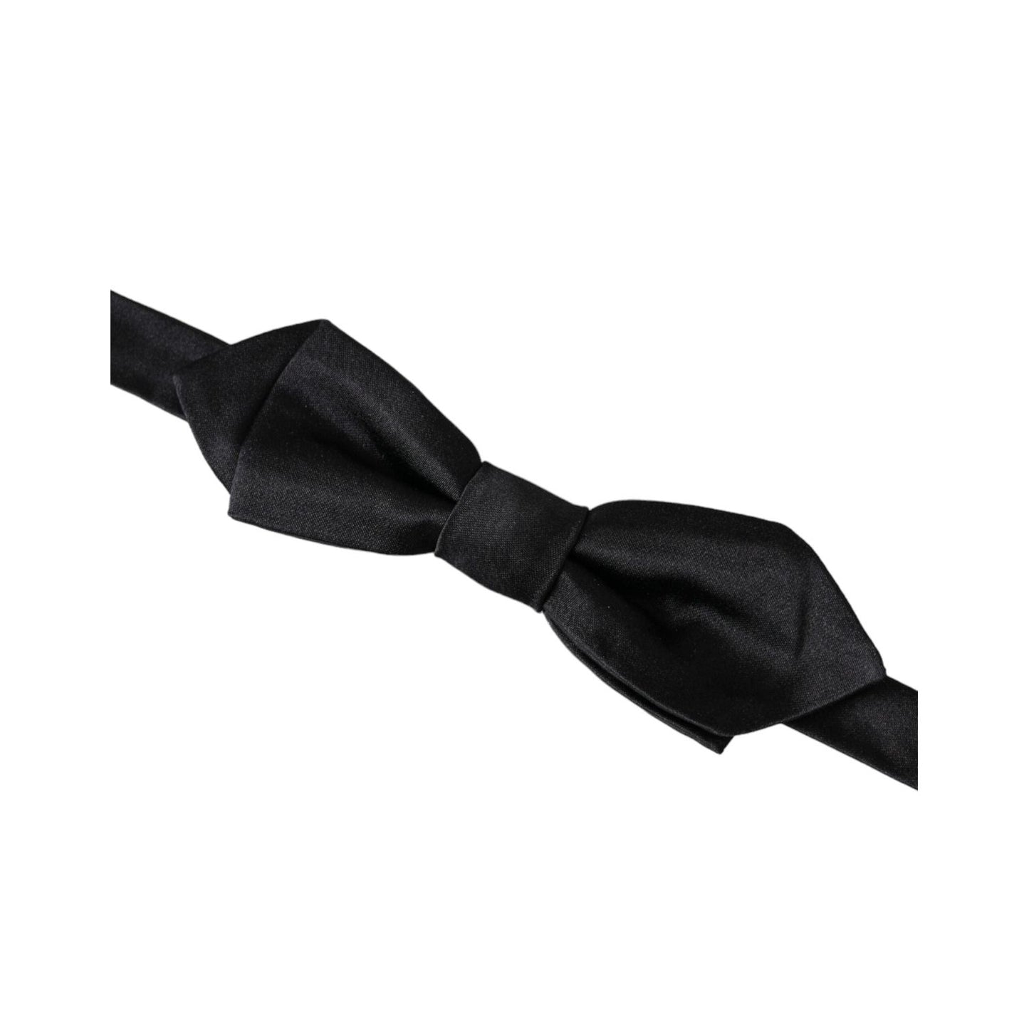 Dolce & Gabbana Black Silk Adjustable Neck Men Bow Tie