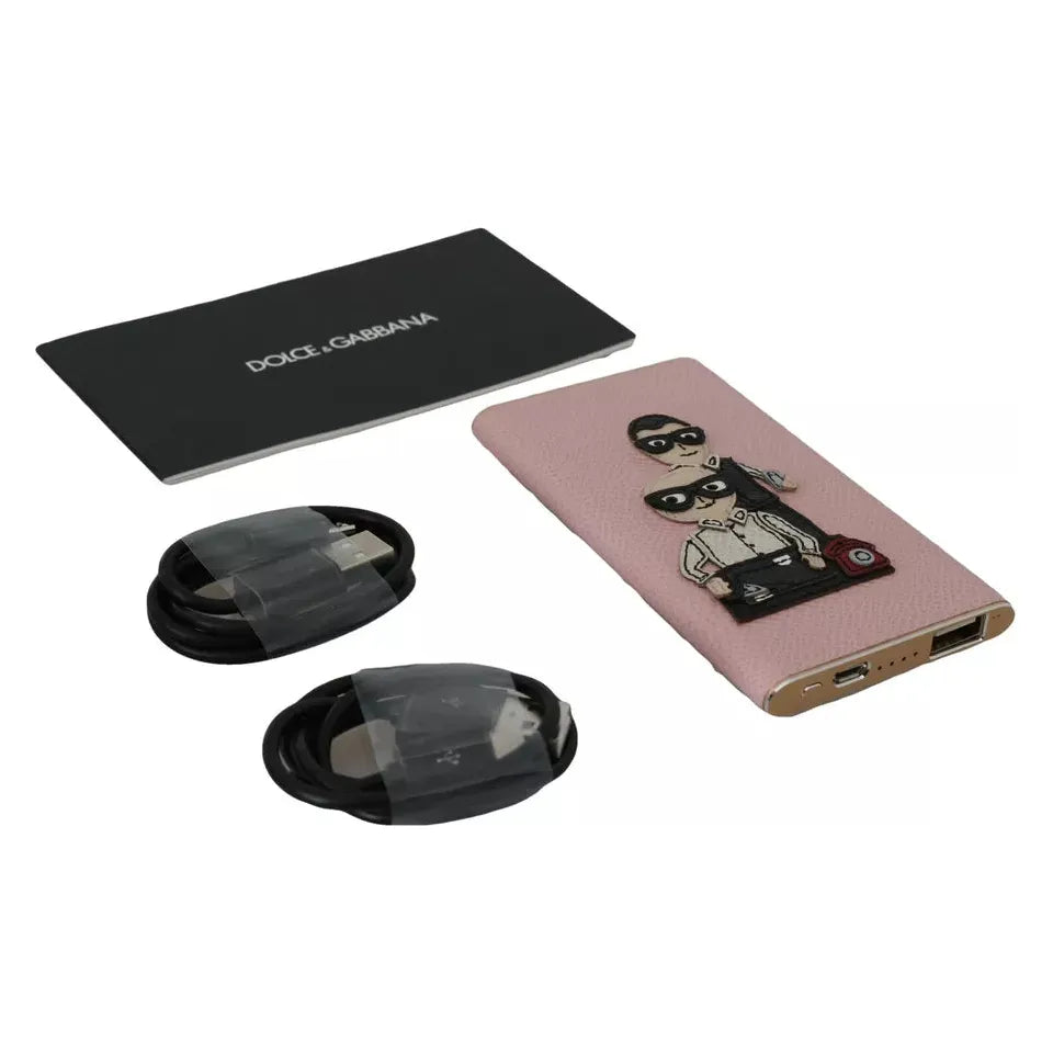 Dolce & Gabbana Charger USB Pink Leather #DGFAMILY Power Bank SMYK1013