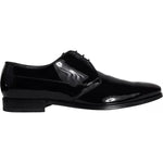 Dolce & Gabbana Black Calfskin Leather Derby Men Dress Shoes MV5708-39