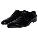 Dolce & Gabbana Black Calfskin Leather Derby Men Dress Shoes MV5708-39