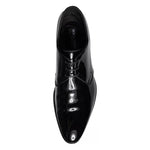 Dolce & Gabbana Black Calfskin Leather Derby Men Dress Shoes MV5708-39