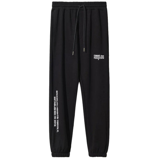 Comme Des Fuckdown Black Cotton Men Sweatpants
