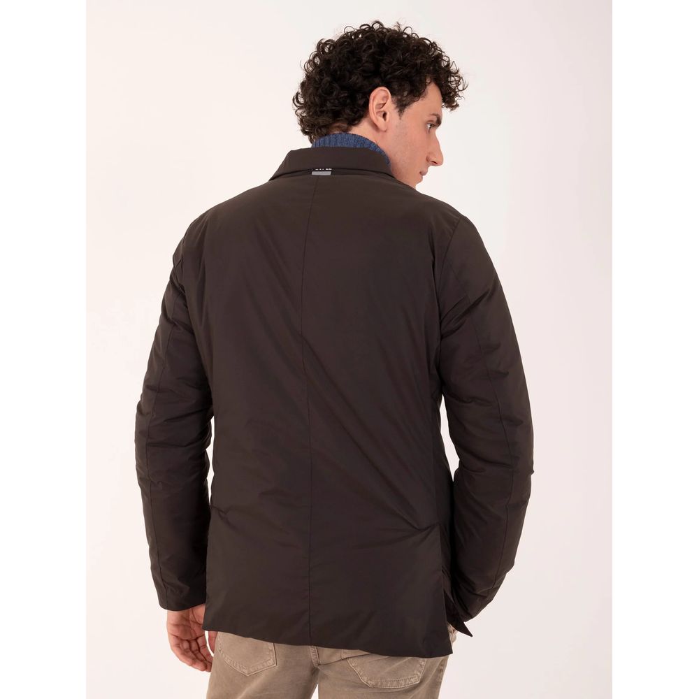 People Of Shibuya Brown Polyester Men Jacket