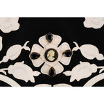 Dolce & Gabbana Black Crystal Floral Pencil Skirt SKI1085-3