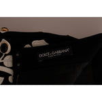 Dolce & Gabbana Black Crystal Floral Pencil Skirt SKI1085-3