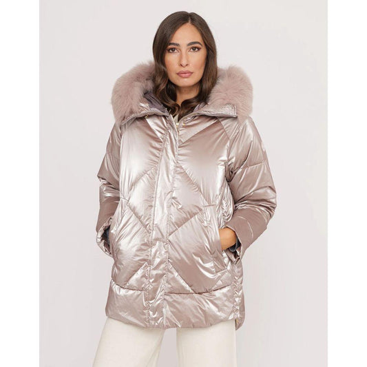 People Of Shibuya Pink Polyester Jackets & Coat PE-13562-IT42|M