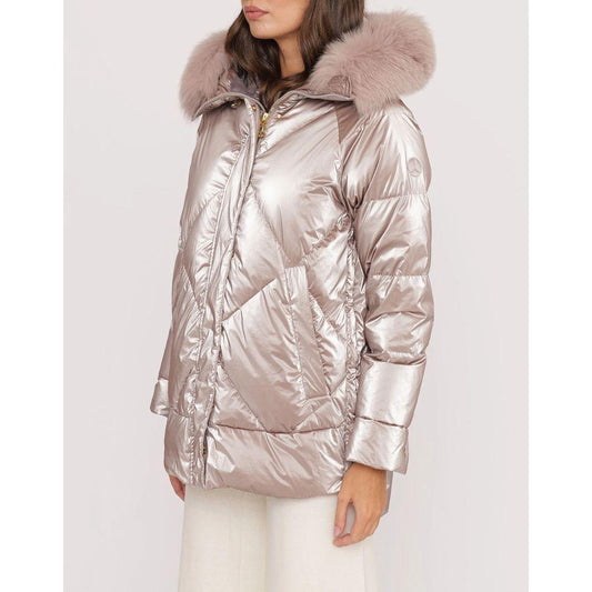 People Of Shibuya Pink Polyester Jackets & Coat PE-13562-IT42|M