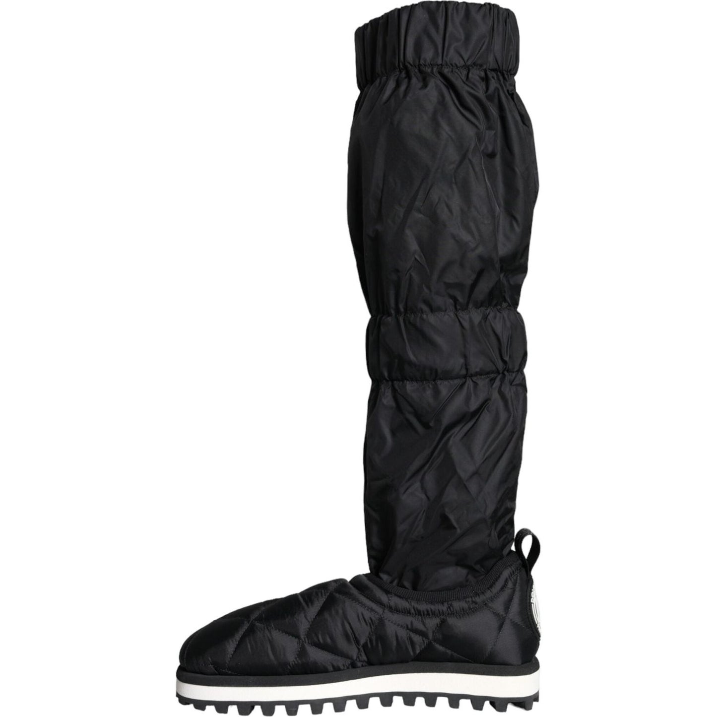 Dolce & Gabbana Black Quilted High Top Boots Sneakers Shoes MV5787-44