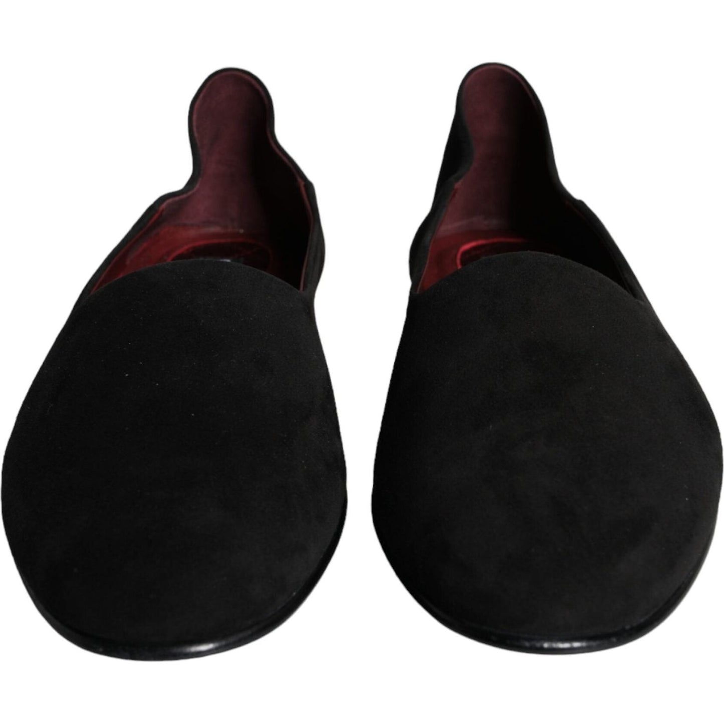 Dolce & Gabbana Black Suede Loafers Formal Slip On Shoes MV5914-40.5