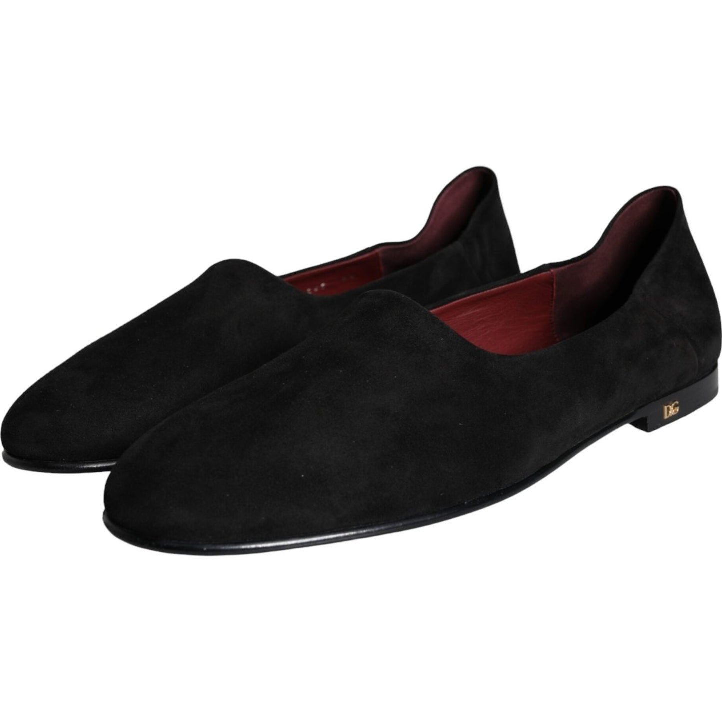 Dolce & Gabbana Black Suede Loafers Formal Slip On Shoes MV5914-40.5