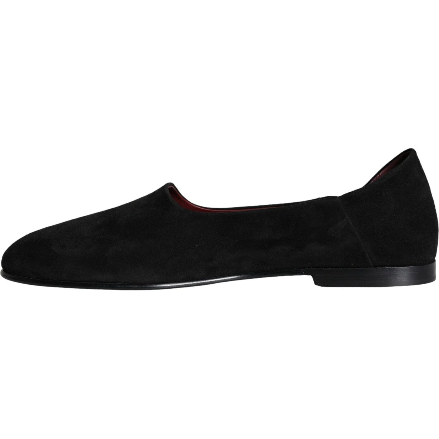 Dolce & Gabbana Black Suede Loafers Formal Slip On Shoes MV5914-40.5