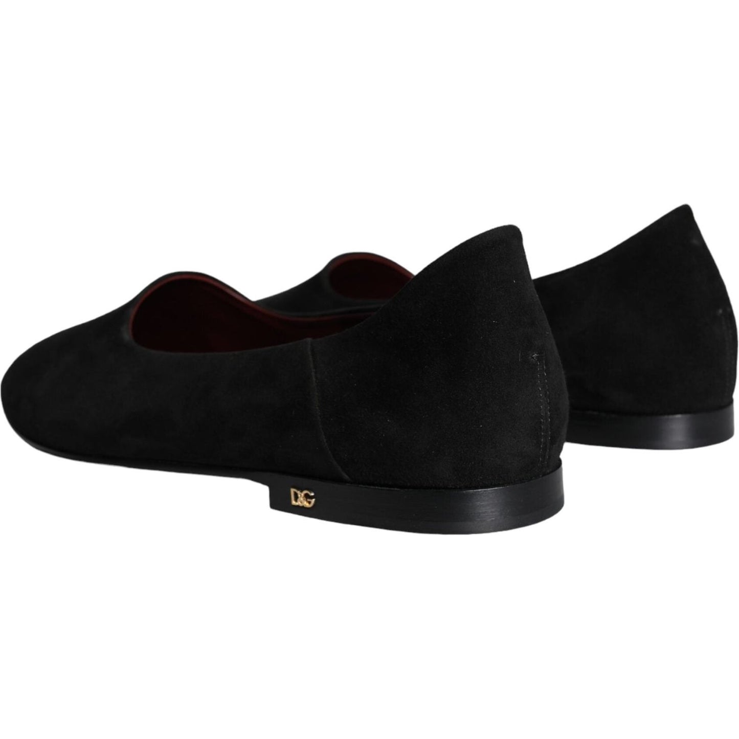 Dolce & Gabbana Black Suede Loafers Formal Slip On Shoes MV5914-40.5
