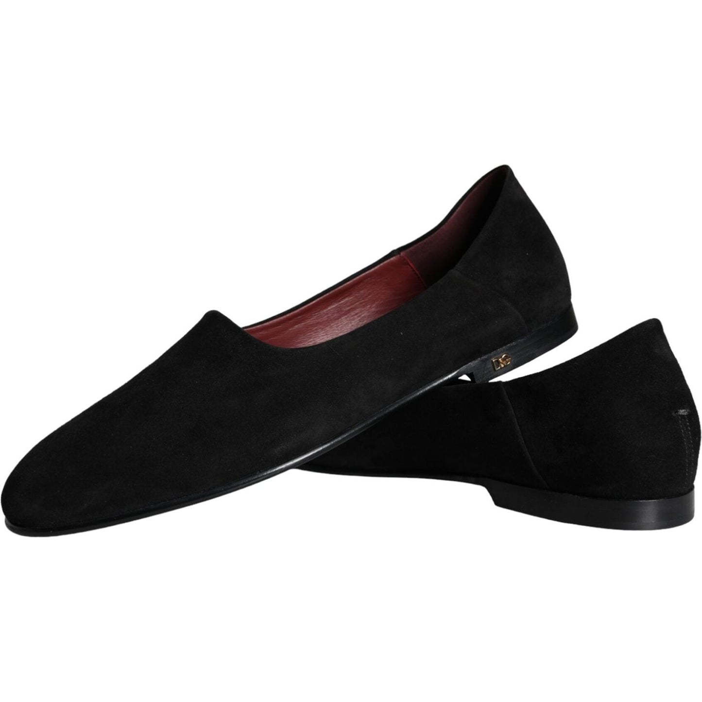 Dolce & Gabbana Black Suede Loafers Formal Slip On Shoes MV5914-40.5
