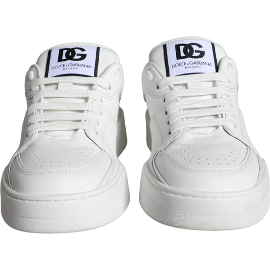 Dolce & Gabbana White Miami Leather Low Top Sneakers Shoes MV6124-41