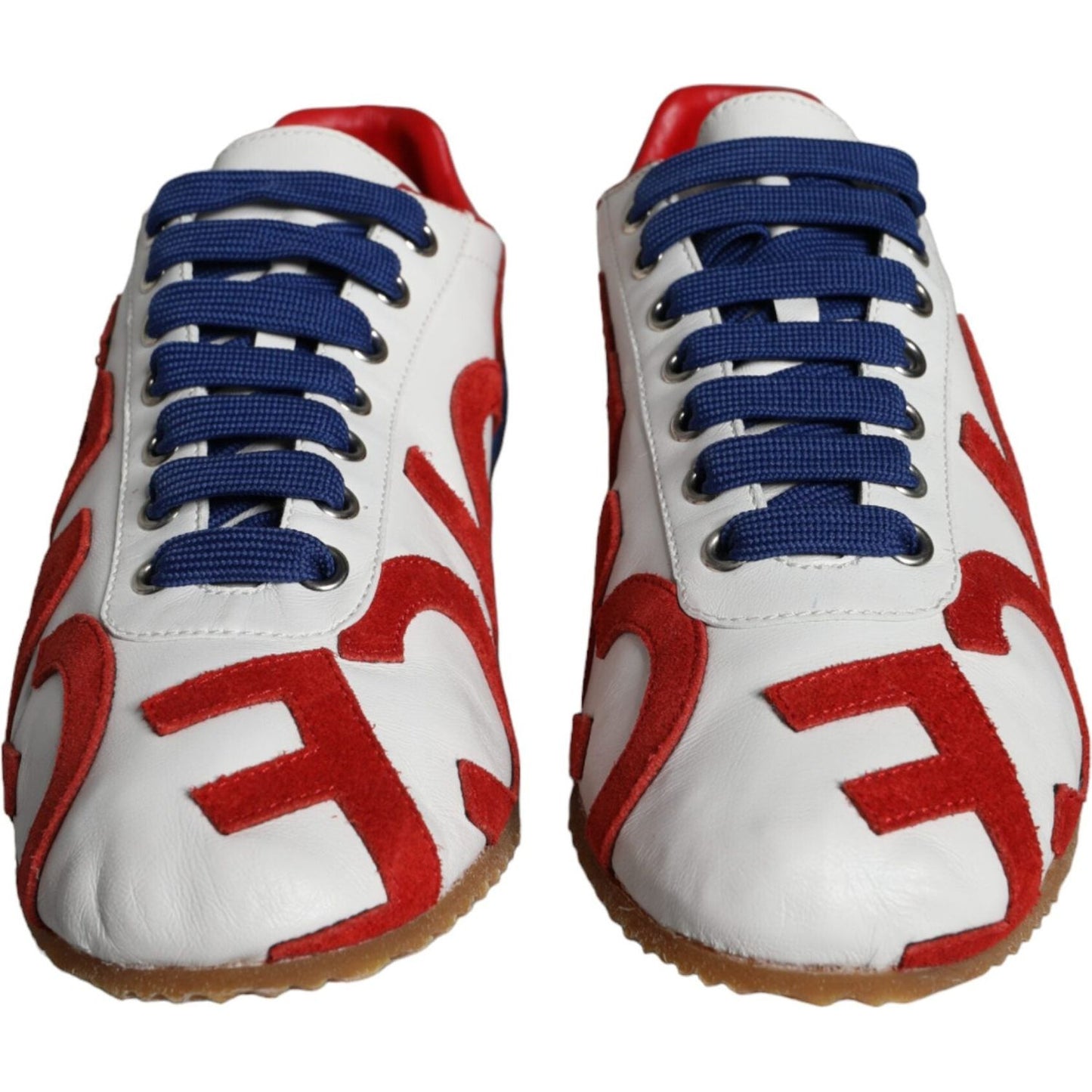 Dolce & Gabbana Multicolor Leather Logo Casual Sneakers Shoes LA11264-39