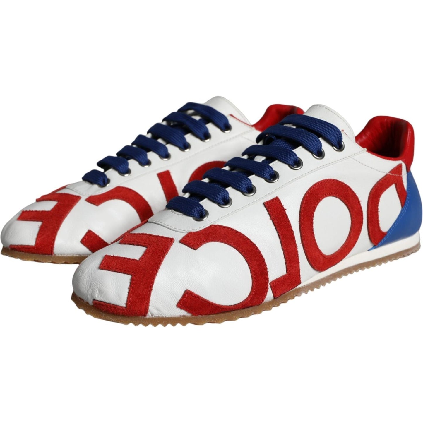 Dolce & Gabbana Multicolor Leather Logo Casual Sneakers Shoes LA11264-39