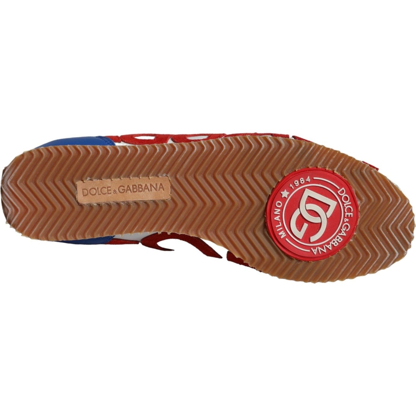 Dolce & Gabbana Multicolor Leather Logo Casual Sneakers Shoes LA11264-39