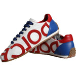 Dolce & Gabbana Multicolor Leather Logo Casual Sneakers Shoes LA11264-39
