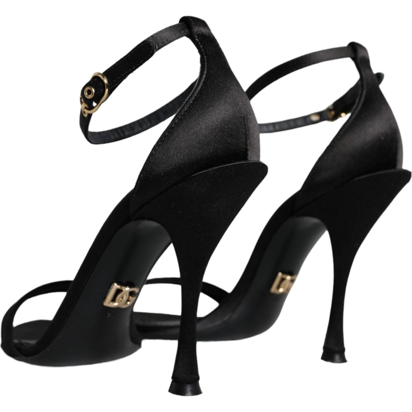 Dolce & Gabbana Black KEIRA Heels Ankle Strap Sandals Shoes LA11299-35