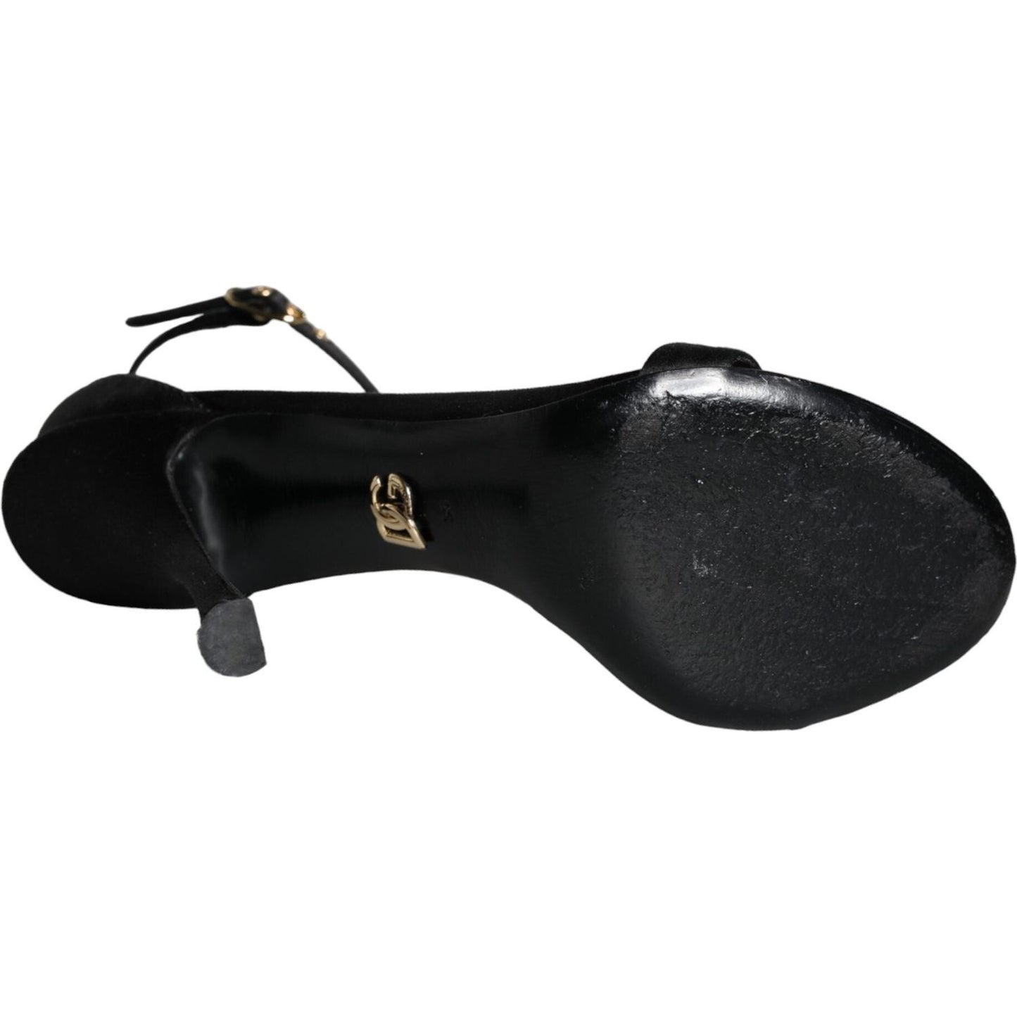 Dolce & Gabbana Black KEIRA Heels Ankle Strap Sandals Shoes LA11299-35