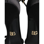 Dolce & Gabbana Black KEIRA Heels Ankle Strap Sandals Shoes LA11299-35