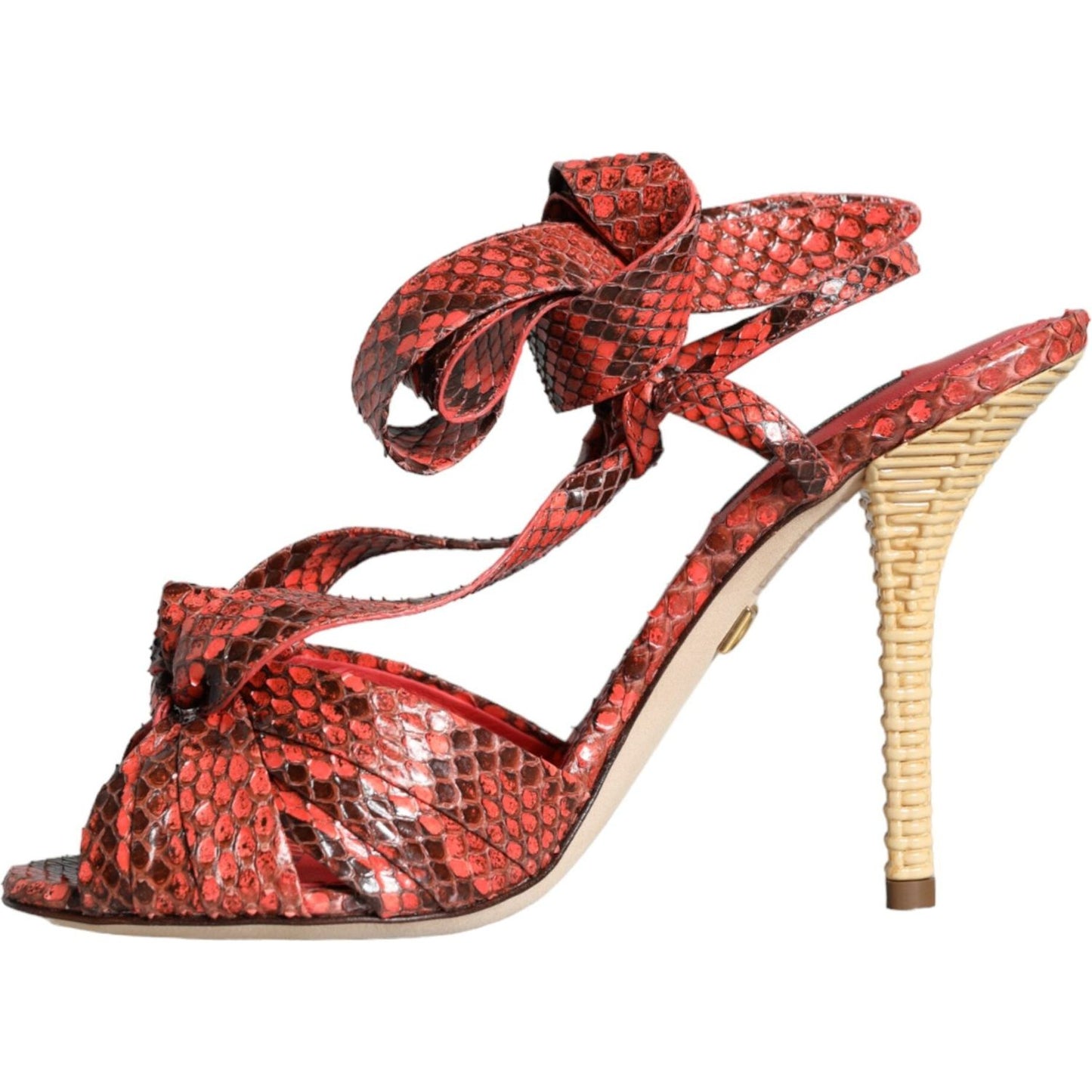 Dolce & Gabbana Coral Exotic Leather Heels Sandals Shoes LA11333-36